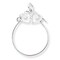 10K White Gold Double Heart Charm Holder Love Jewelry 35mm x 26mm